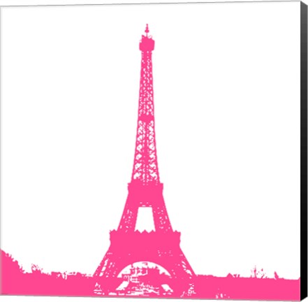 Framed Pink Eiffel Tower Print