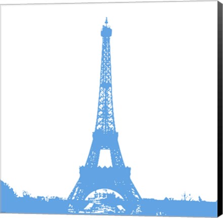 Framed Blue Eiffel Tower Print