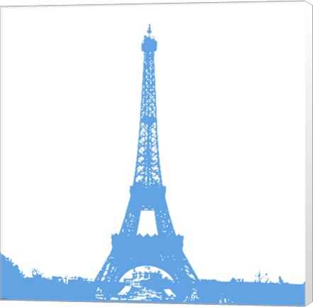 Framed Blue Eiffel Tower Print