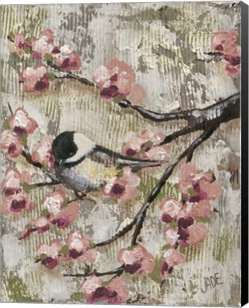 Framed Cherry Blossom Bird II Print