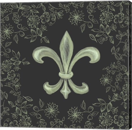 Framed Fleur de Lis - Black Print