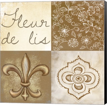 Framed Fleur de Lis Square Print