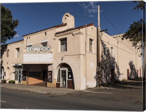 Framed Old Movie Theater in Lompoc, California Print