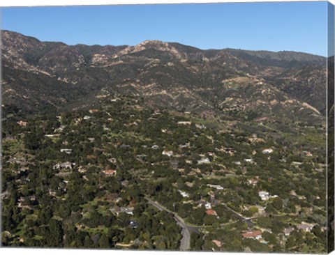 Framed Aerial view of Santa Barbara, California Print