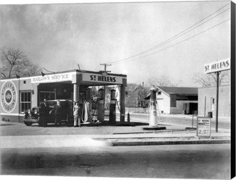 Framed Harlow&#39;s Service Station, Anaheim 1930 Print