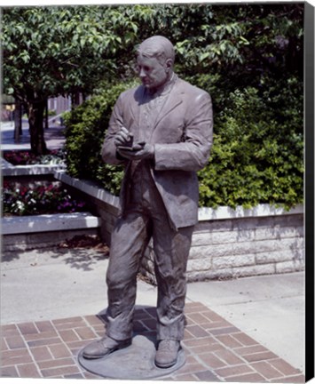 Framed Statue of William Sidney Porter in Greensboro, North Carolina Print