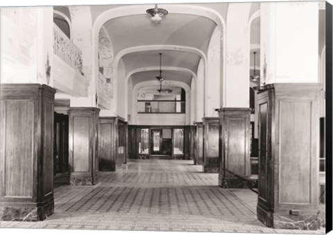 Framed First Floor Main Lobby O. Henry Hotel Greensboro NC 1978 Print