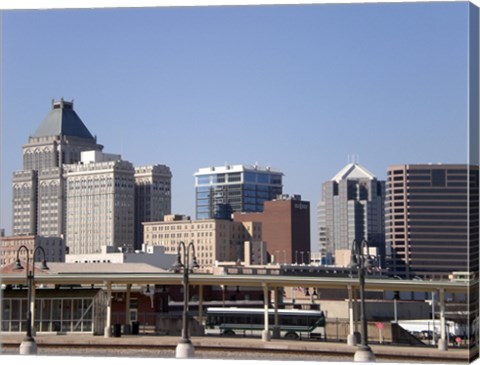 Framed Greensboro Skyline Print