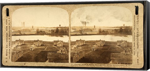 Framed Partial view of White Oak Cotton Mills. Greensboro, NC Print