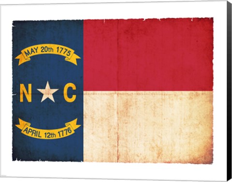 Framed North Carolina Flag Print