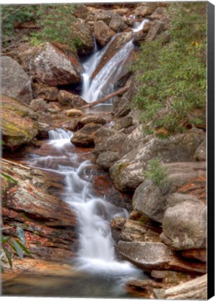 Framed Skinny Dip Falls in Western North Carolina Print