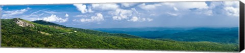 Framed Panorama of the Blue Ridge Parkway Asheville, NC Print