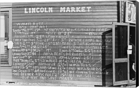 Framed Lincoln Market Winston Salem, North Carolina Print