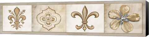 Framed Fleur 4 Panel I Print