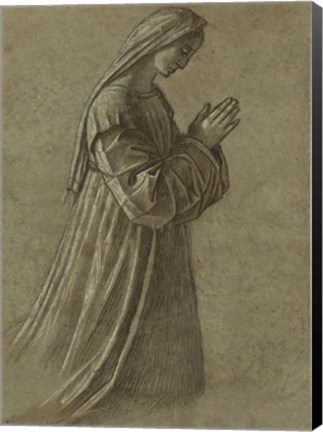 Framed Study of the Virgin Print