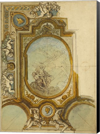 Framed Studies for a Ceiling Decoration Print