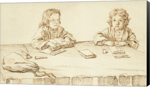 Framed Portraits of Serafino and Francesco Falzacappa Print