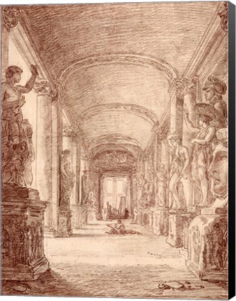 Framed Draftsman in the Capitoline Gallery Print