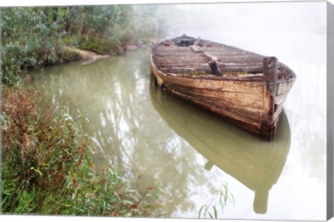 Framed Old Barge 2 Print