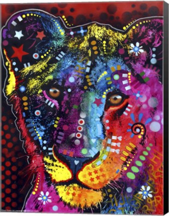 Framed Young Lion Print