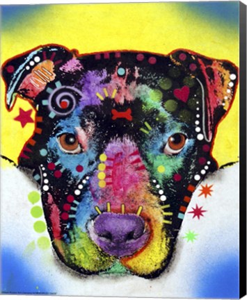 Framed Otter Pitbull Print