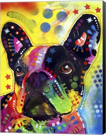 Framed French Bulldog 2 Print