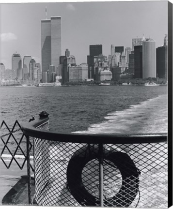 Framed View from Staten Island Ferry Print