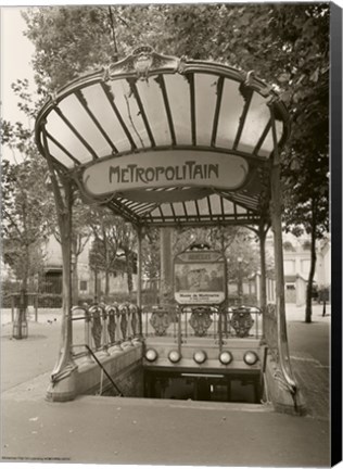 Framed Metropolitain (Paris) I Print