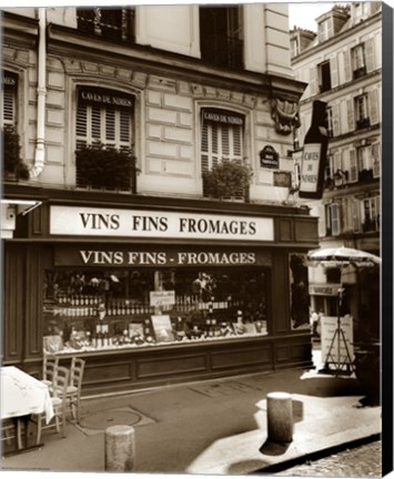Framed Vins et Fromages Print