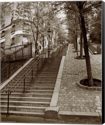 Framed Steps of Montmartre Print