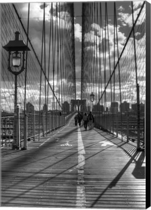 Framed Brooklyn Bridge HDR 1 Print