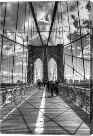 Framed Brooklyn Bridge HDR 2 Print