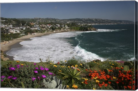 Framed Crescent Bay 2 Print