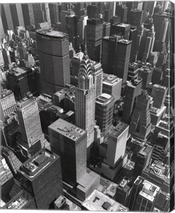 Framed Chrysler Building And Midtown Manhattan Print