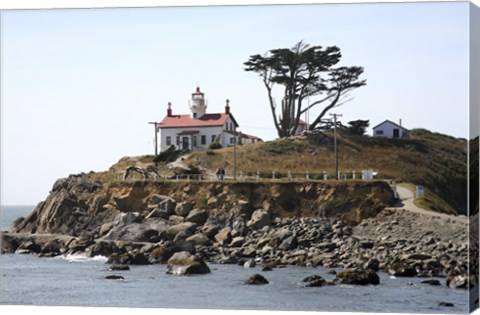 Framed Crescent Bay Light Print