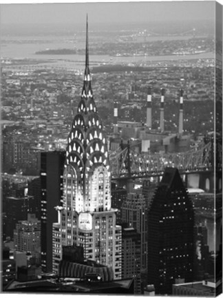 Framed Night Chrysler Print