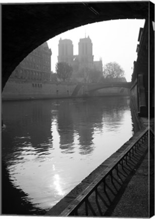 Framed Notre Dame Reflection Print