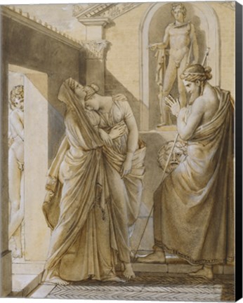 Framed Father of Psyche Consulting the Oracle of Apollo Print