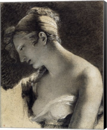 Framed Head of a Woman: Study for The Happy Mother Print