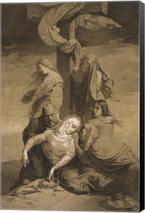 Framed Lamentation at the Foot of the Cross Print