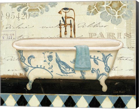 Framed Marche de Fleurs Bath II Print