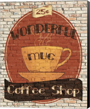 Framed Wonderful Coffee Shop Print