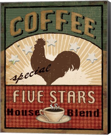 Framed Coffee Blend Label III Print