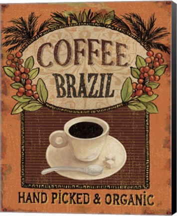 Framed Coffee Blend Label IV Print