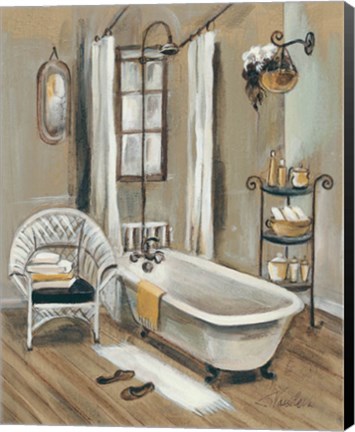 Framed French Bath II Print