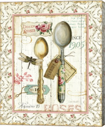 Framed Rose Garden Utensils II Print