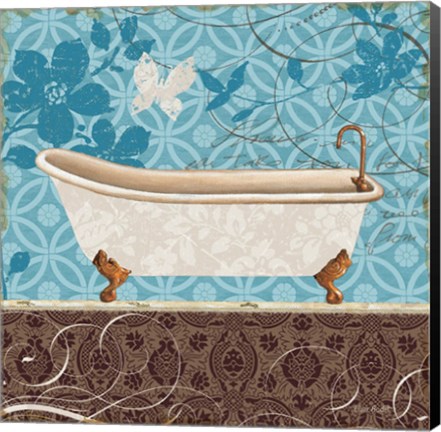 Framed Eco Motif Bath I Print