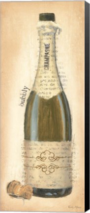 Framed Bubbly Champagne Bottle Print