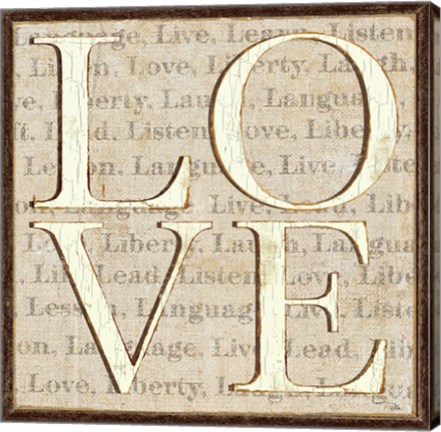 Framed L is for Love Print