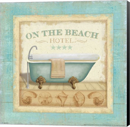 Framed Beach Hotel I Print